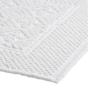 World Market Oversized White Woven Bathroom Mat